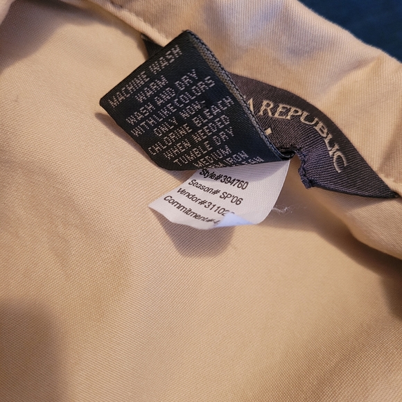 Banana Republic Cream Button Down Cotton Shirt Jacket - Picture 10 of 11